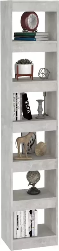 VidaXL -Boekenkast kamerscherm-40x30x198-cm-betongrijs - Foto 4