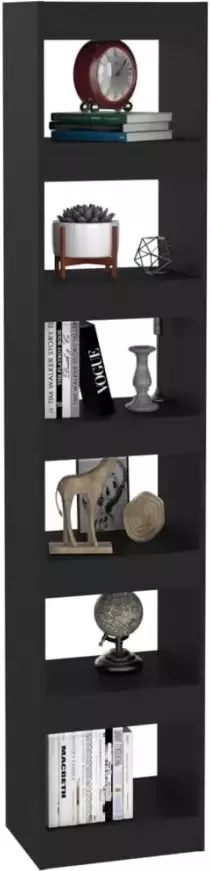 VidaXL -Boekenkast kamerscherm-40x30x198-cm-zwart - Foto 4