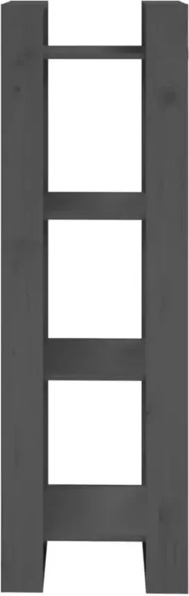 VidaXL -Boekenkast kamerscherm-41x35x125-cm-massief-grenenhout-grijs - Foto 4