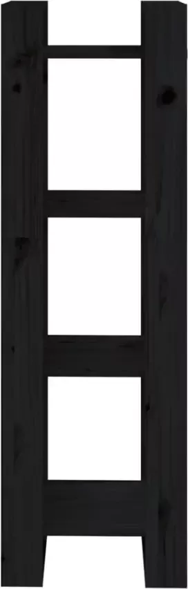 VidaXL -Boekenkast kamerscherm-41x35x125-cm-massief-grenenhout-zwart - Foto 4