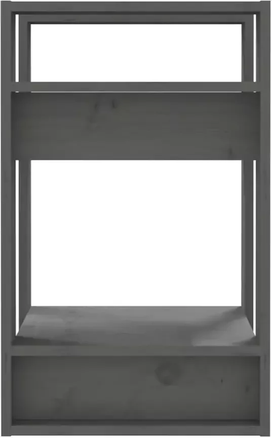 VidaXL -Boekenkast kamerscherm-41x35x57-cm-massief-grenenhout-grijs - Foto 5