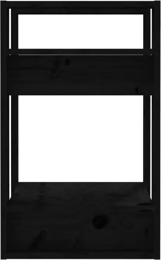 VidaXL -Boekenkast kamerscherm-41x35x57-cm-massief-grenenhout-zwart - Foto 3