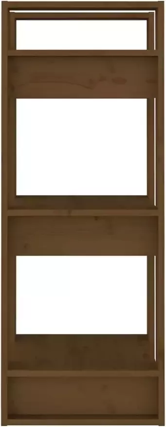 VidaXL -Boekenkast kamerscherm-41x35x91-cm-massief-hout-honingbruin - Foto 3