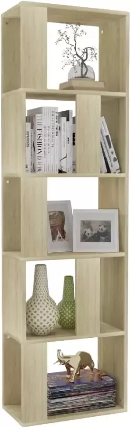 VidaXL -Boekenkast kamerscherm-45x24x159-cm-bewerkt-hout-sonoma-eiken - Foto 4