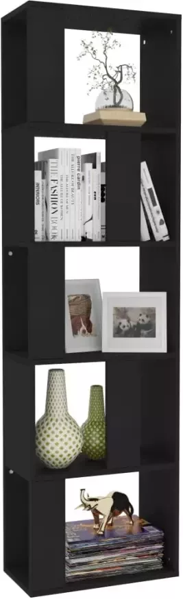 VidaXL -Boekenkast kamerscherm-45x24x159-cm-bewerkt-hout-zwart - Foto 4