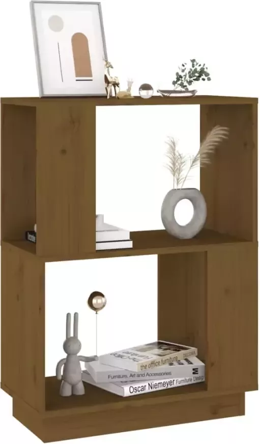 VidaXL -Boekenkast kamerscherm-51x25x70-cm-grenenhout-honingbruin - Foto 4