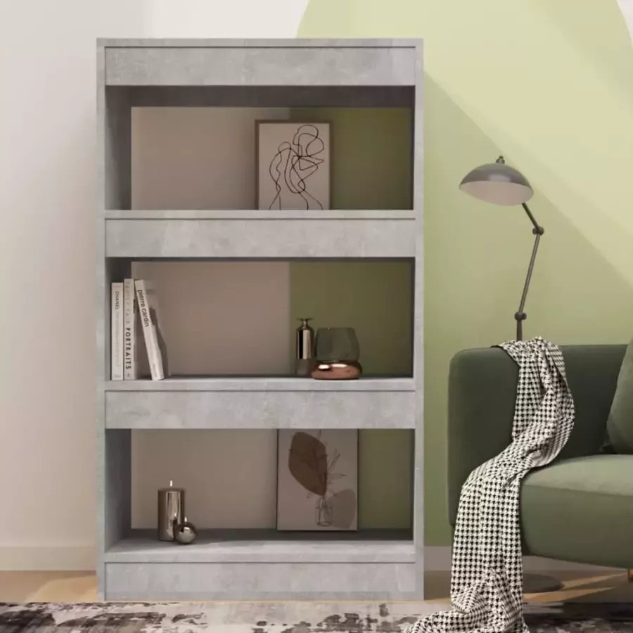 VidaXL -Boekenkast kamerscherm-60x30x103-cm-bewerkt-hout-betongrijs - Foto 2