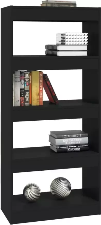 VidaXL -Boekenkast kamerscherm-60x30x135-cm-bewerkt-hout-zwart - Foto 4