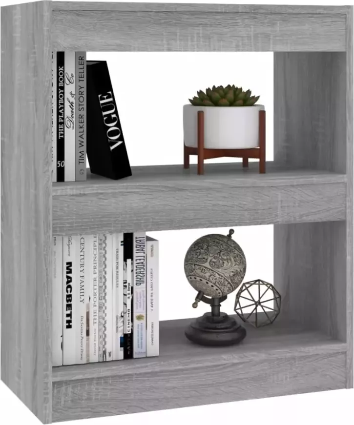 VidaXL -Boekenkast kamerscherm-60x30x72-cm-grijs-sonoma-eikenkleurig - Foto 4