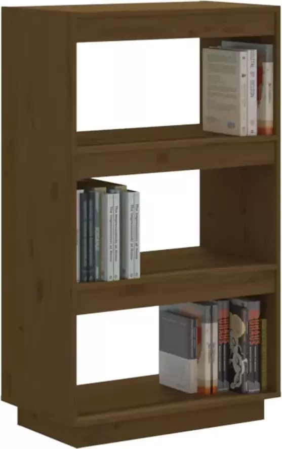 VidaXL -Boekenkast kamerscherm-60x35x103-cm-grenenhout-honingbruin - Foto 5