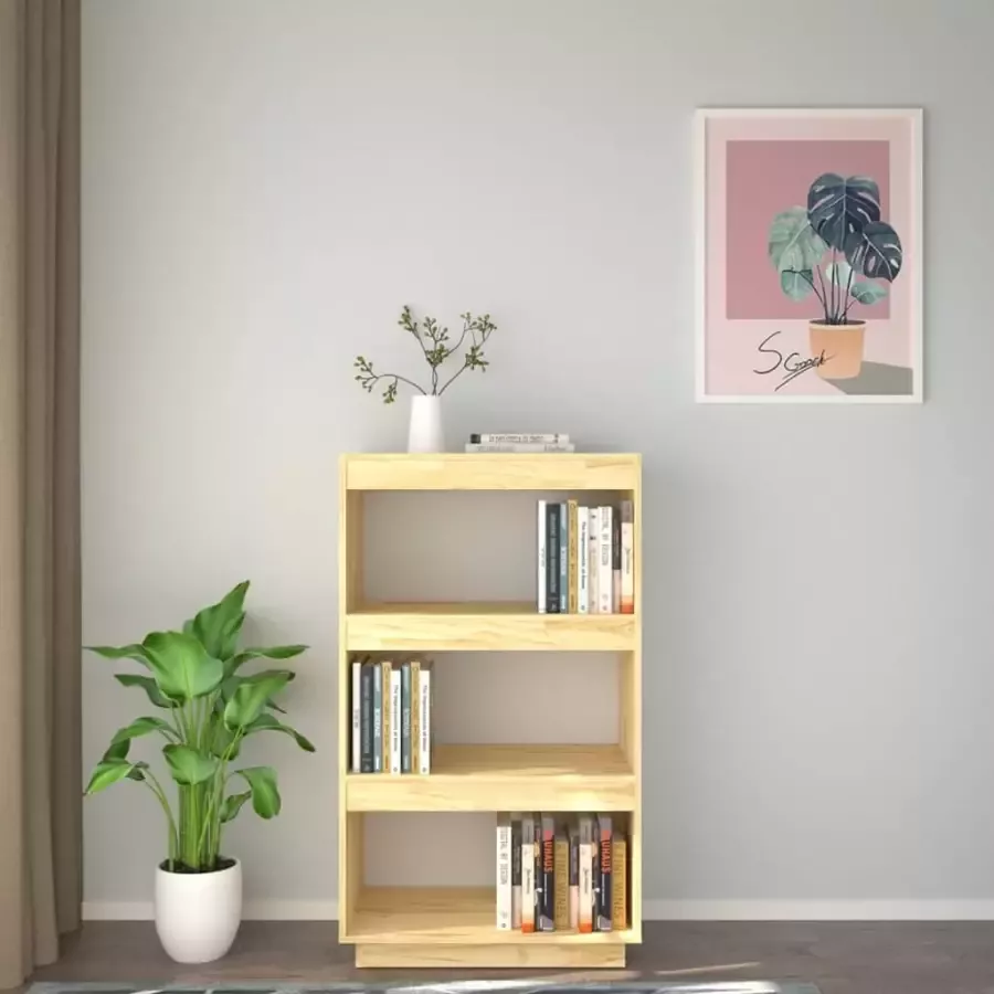 VidaXL -Boekenkast- -kamerscherm-60x35x103-cm-massief-grenenhout - Foto 2