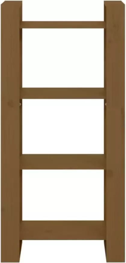 VidaXL -Boekenkast kamerscherm-60x35x125-cm-massief-hout-honingbruin - Foto 4