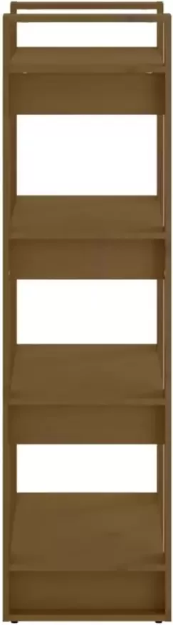 VidaXL -Boekenkast kamerscherm-60x35x125-cm-massief-hout-honingbruin - Foto 3