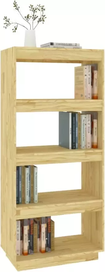 VidaXL -Boekenkast- -kamerscherm-60x35x135-cm-massief-grenenhout - Foto 4