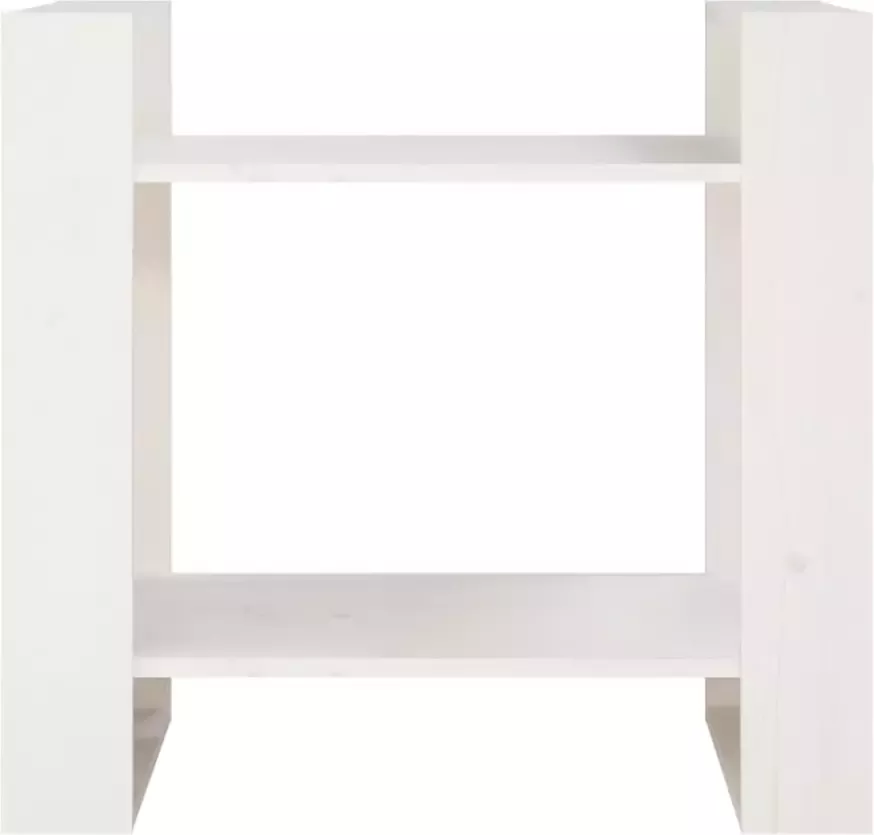 VidaXL -Boekenkast kamerscherm-60x35x57-cm-massief-grenenhout-wit - Foto 4