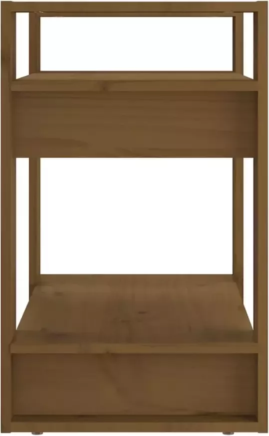 VidaXL -Boekenkast kamerscherm-60x35x57-cm-massief-hout-honingbruin - Foto 3