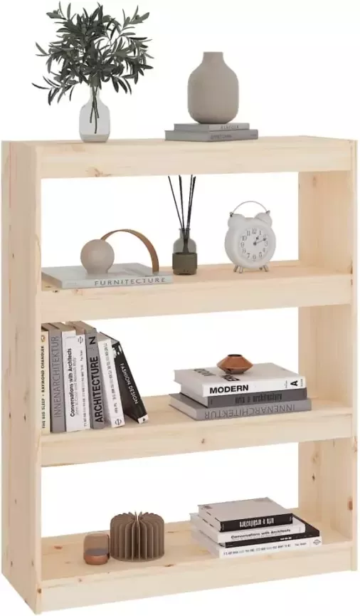 VidaXL -Boekenkast kamerscherm-80x30x103 5-cm-massief-grenenhout - Foto 4