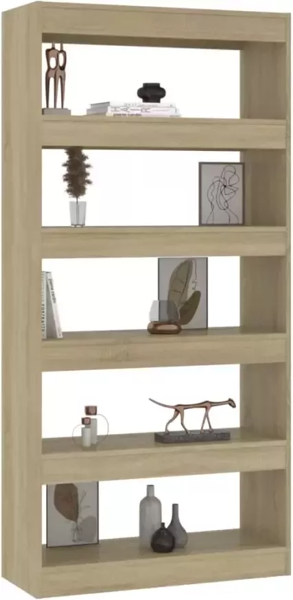 VidaXL -Boekenkast kamerscherm-80x30x166-cm-bewerkt-hout-sonoma-eiken - Foto 5