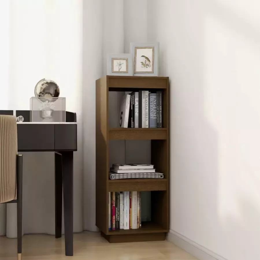 VidaXL -Boekenkast kamerscherm-massief-grenenhout-honingbruin - Foto 2