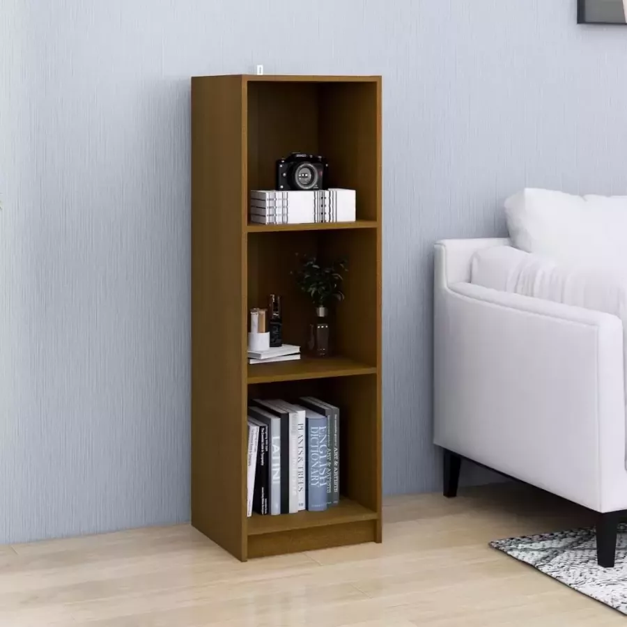 VidaXL -Boekenkast kamerscherm-massief-grenenhout-honingbruin - Foto 2