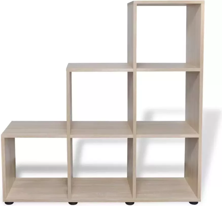 VidaXL -Boekenkast presentatiemeubel-trapvormig-107-cm-eikenkleur - Foto 4