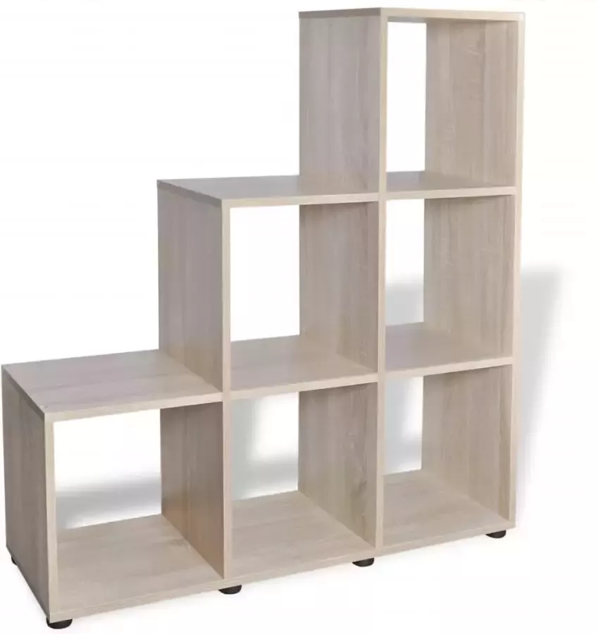 VidaXL -Boekenkast presentatiemeubel-trapvormig-107-cm-eikenkleur - Foto 3