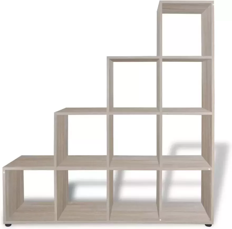 VidaXL -Boekenkast presentatiemeubel-trapvormig-142-cm-eikenkleur