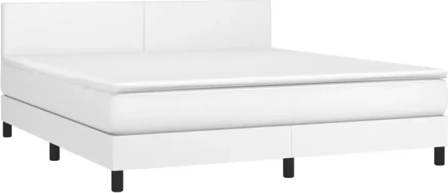 VidaXL -Boxspring-met-matras-en-LED-kunstleer-wit-160x200-cm - Foto 5