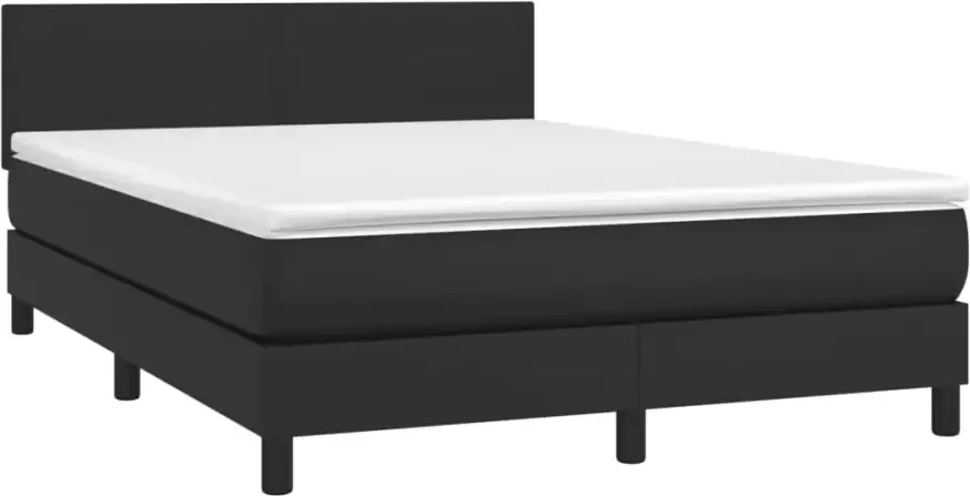 VidaXL -Boxspring-met-matras-en-LED-kunstleer-zwart-140x190-cm - Foto 14