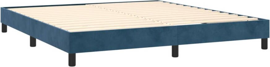 VIDAXL Boxspring met matras fluweel donkerblauw 160x200 cm - Foto 4