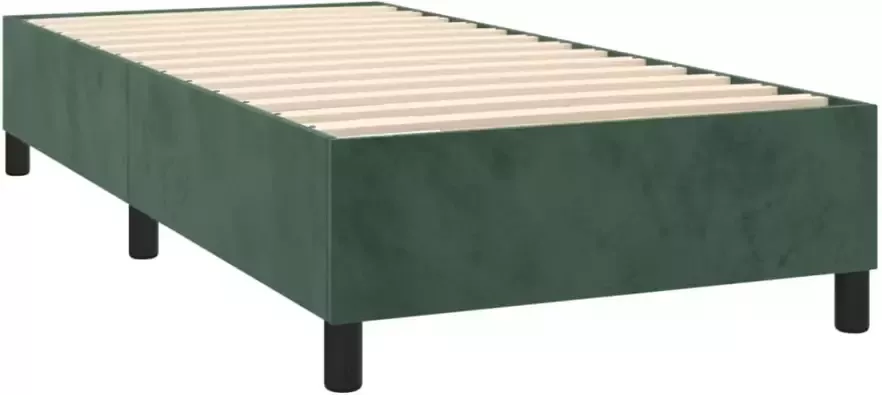 VidaXL -Boxspring-met-matras-fluweel-donkergroen-100x200-cm - Foto 4