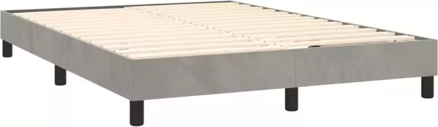 VidaXL -Boxspring-met-matras-fluweel-lichtgrijs-140x190-cm - Foto 4