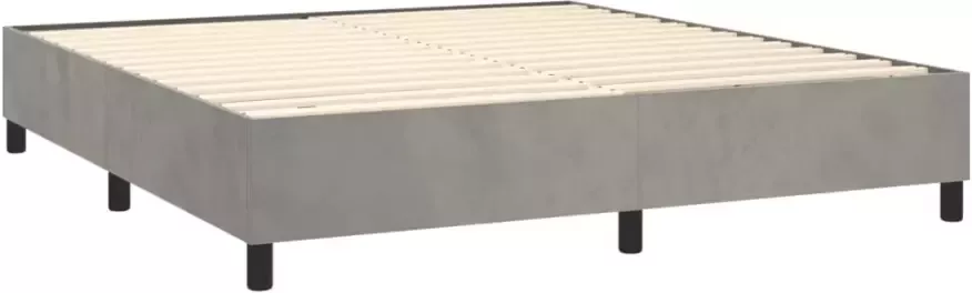 VidaXL -Boxspring-met-matras-fluweel-lichtgrijs-180x200-cm - Foto 4