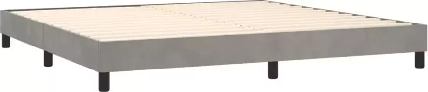 Vida XL Boxspring met matras fluweel lichtgrijs 200x200 cm SKU: V3144351 - Foto 4