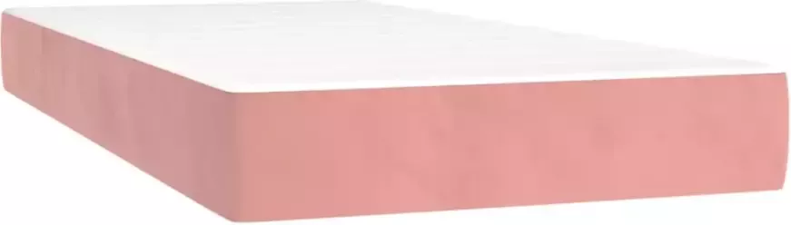 VidaXL -Boxspring-met-matras-fluweel-roze-100x200-cm - Foto 3