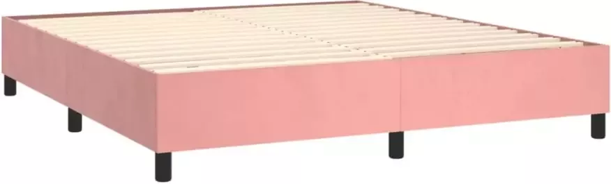 VidaXL -Boxspring-met-matras-fluweel-roze-160x200-cm - Foto 3