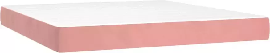 VidaXL -Boxspring-met-matras-fluweel-roze-180x200-cm - Foto 3