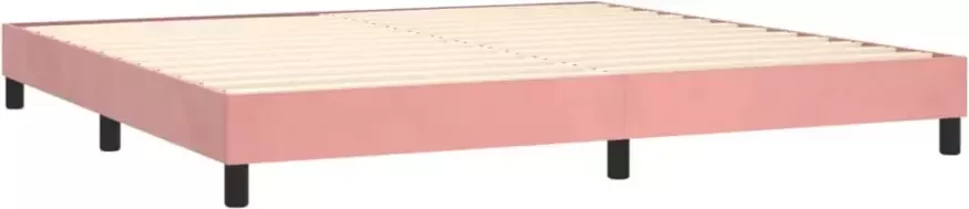 VidaXL -Boxspring-met-matras-fluweel-roze-200x200-cm - Foto 4