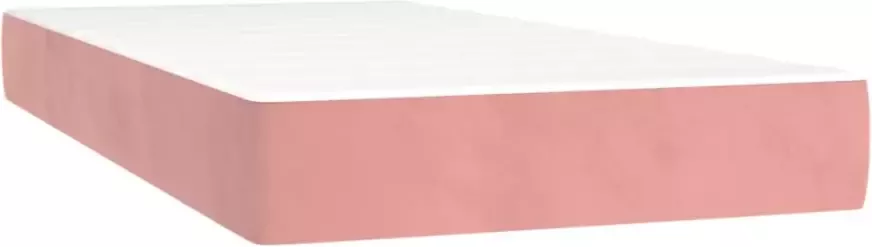 VidaXL -Boxspring-met-matras-fluweel-roze-90x200-cm - Foto 6