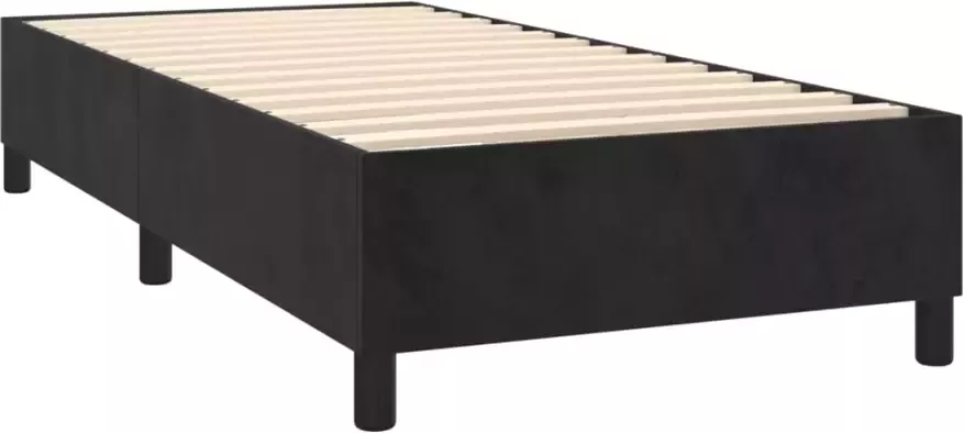 Vida XL Boxspring met matras fluweel zwart 100x200 cm SKU: V3144665 - Foto 3