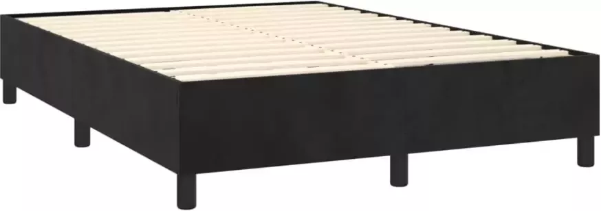 Vida XL Boxspring met matras fluweel zwart 140x190 cm SKU: V3144677 - Foto 3