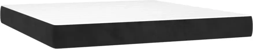 Vida XL Boxspring met matras fluweel zwart 160x200 cm SKU: V3144341 - Foto 4