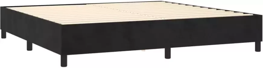 Vida XL Boxspring met matras fluweel zwart 200x200 cm SKU: V3144701 - Foto 3