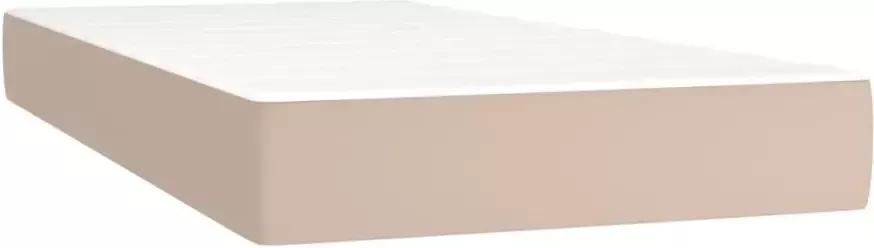 VidaXL -Boxspring-met-matras-kunstleer-cappuccinokleurig-80x200-cm - Foto 4