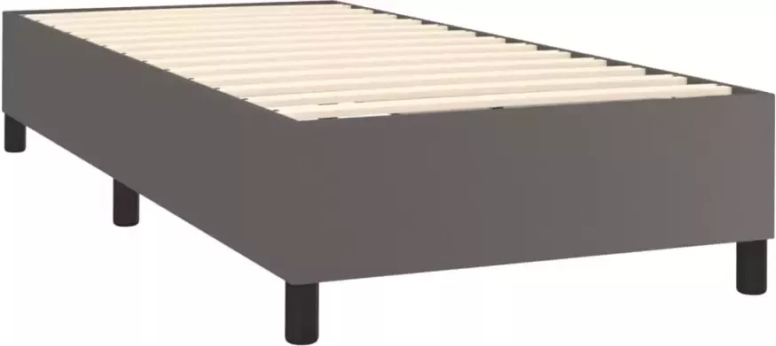 VidaXL -Boxspring-met-matras-kunstleer-grijs-100x200-cm - Foto 4