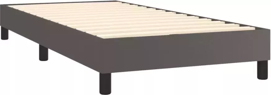 VidaXL -Boxspring-met-matras-kunstleer-grijs-90x200-cm - Foto 7