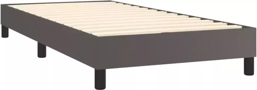 VidaXL -Boxspring-met-matras-kunstleer-grijs-90x200-cm - Foto 4