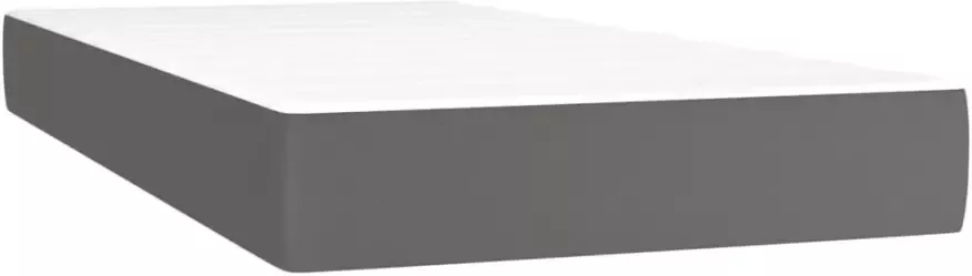 VidaXL -Boxspring-met-matras-kunstleer-grijs-90x200-cm - Foto 3