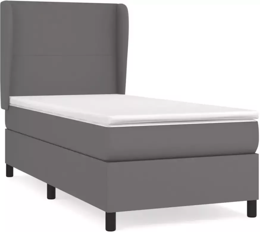 VidaXL -Boxspring-met-matras-kunstleer-grijs-90x200-cm - Foto 5