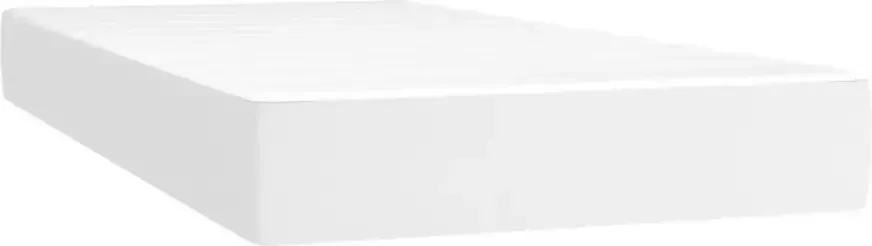 Vida XL Boxspring met matras kunstleer wit 90x200 cm SKU: V3144238 - Foto 3